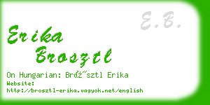 erika brosztl business card